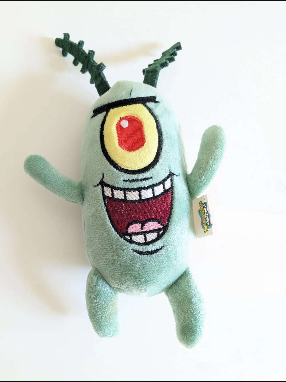 Nickelodeon Plush Plankton Toy - Light Green with Yellow & Red Eye